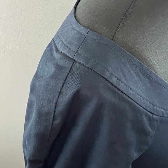 THEORY Navy Blue Short Sleeve Scoop Neck Button Jacket with Pockets Size 2 - Picture 8 of 11